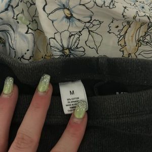 Black cloth biker shorts